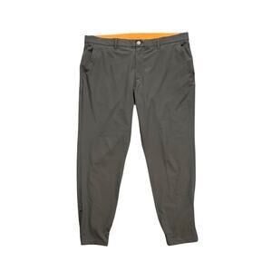 Macade Golf Pants Mens 38 Short Slim Fit Graphite Grey Stretch Ankle Zip Tapered